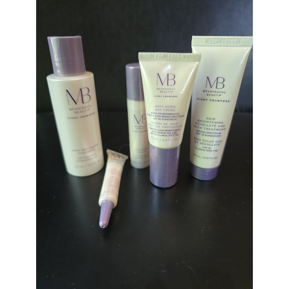 Brand New Sealed Cindy Crawford Meaningful Beauty 5 pc Skincare Set Travel Size
